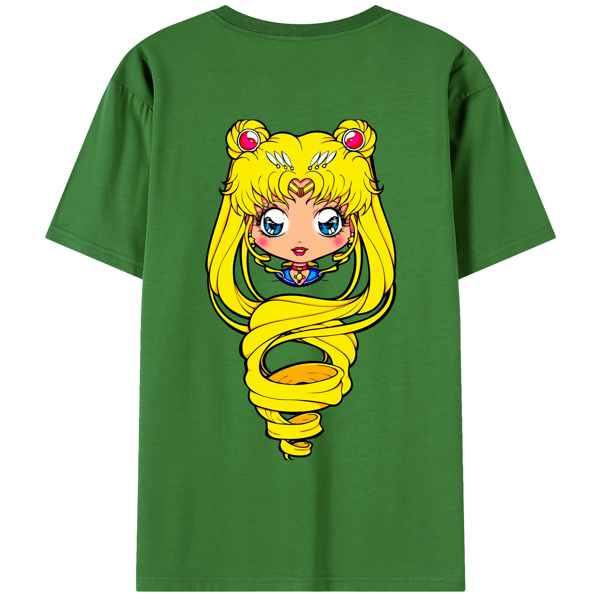 （画像用） 美少女戦士セーラームーン 月野 うさぎ つきの うさぎ Sailor Moon Tsukino Usagi レディース半袖Tシャツ(バックプリント)